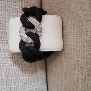 Chico's Chunky Black Matte Ladies Bracelet New W/tags